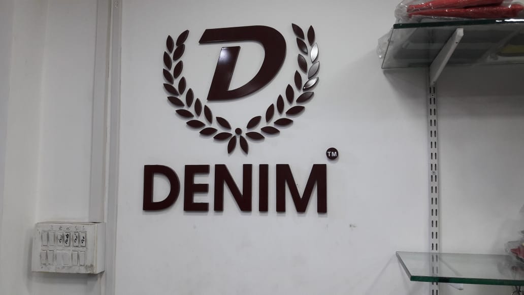 Painted signage letters