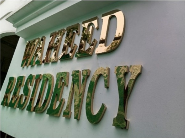 Gold residency signage