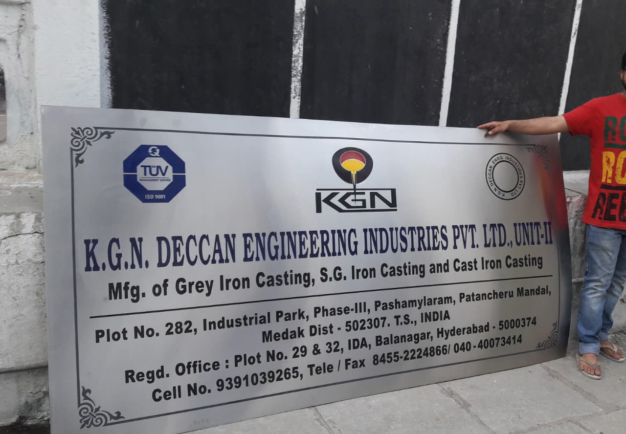 Stainless steel KGN signage